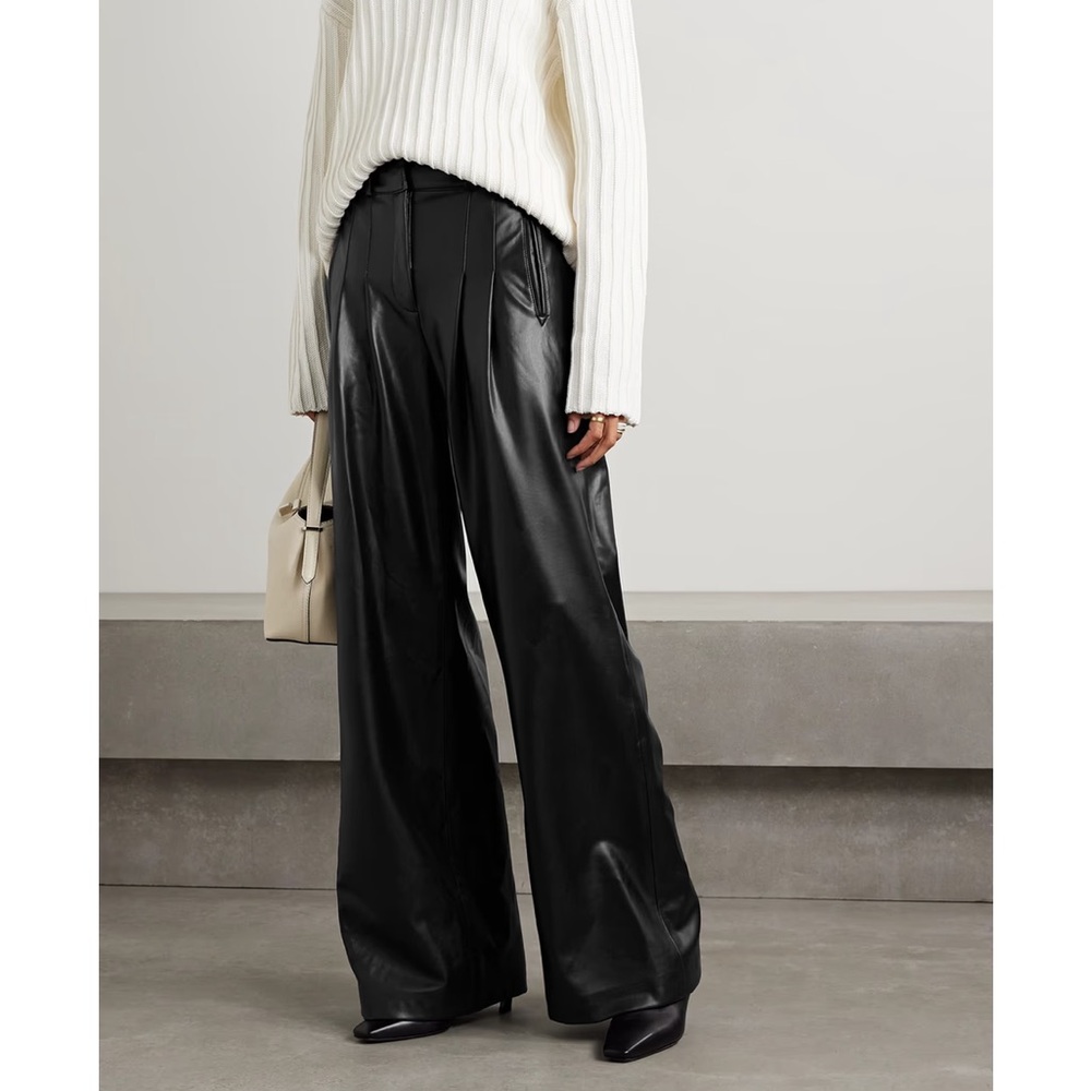 Veronica Beard Kasey Black Wide-Leg Pants